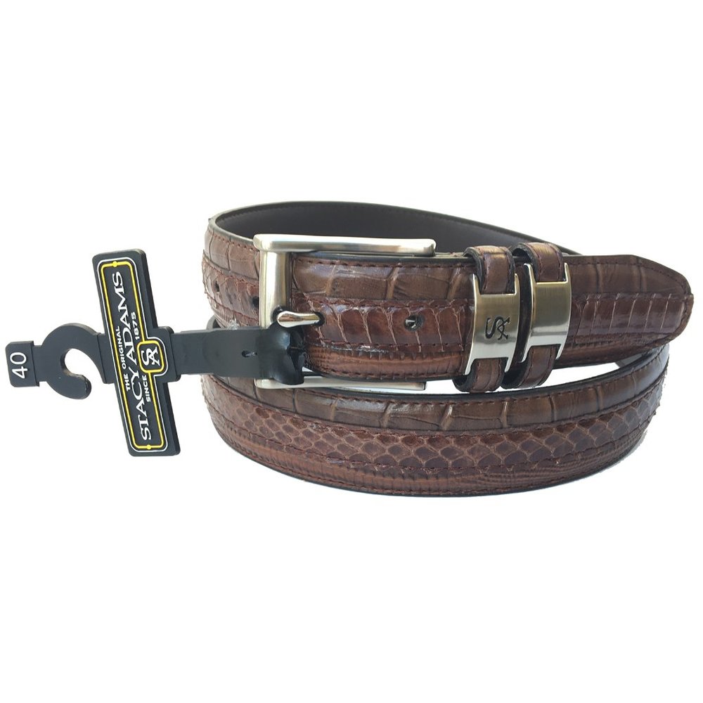 Stacy Adams Snakeskin and Croco / Lizard Belt
